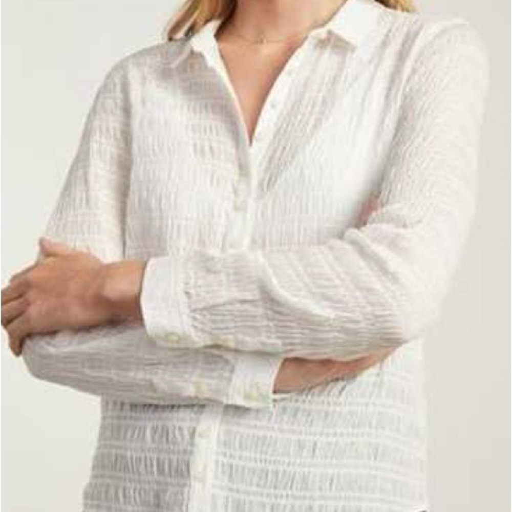 Everlane smocked button down